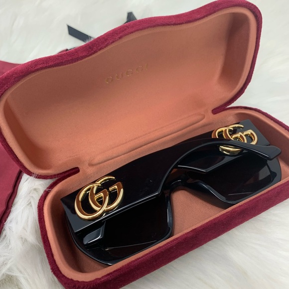 GUCCI Women’s luxury oversized sunglasses large GG Logo GG0956S - Picture 7 of 16